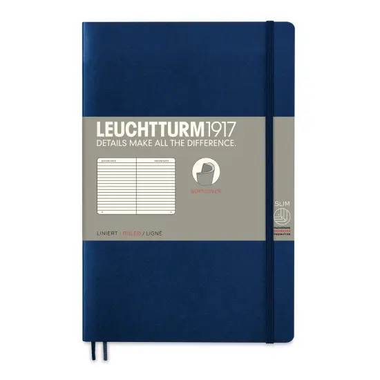 Leuchtturm1917 Ruled Softcover Notebook - Navy, 5" x 7-1/2" {1}