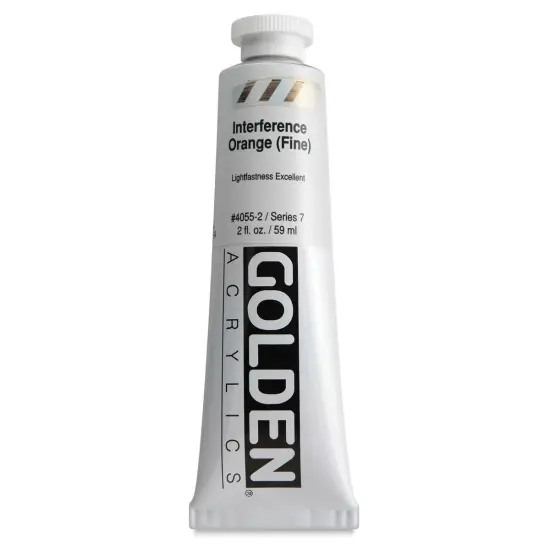Golden Heavy Body Artist Acrylics - Interference Orange (Fine), 2 oz Tube {1}