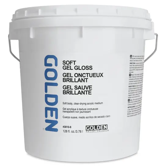 Golden Soft Acrylic Gel Medium - Gloss, 128 oz tub {1}
