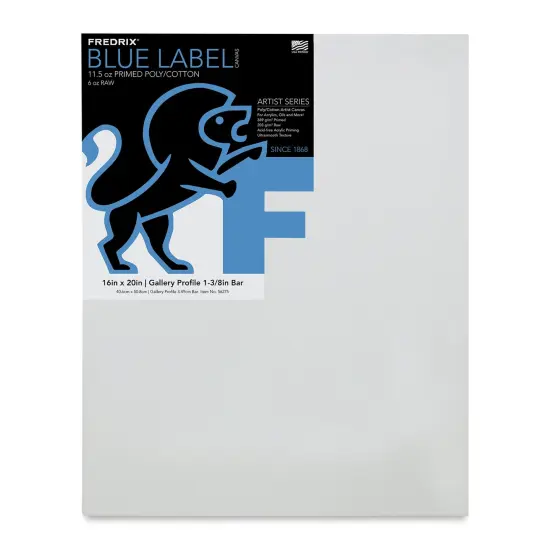 Fredrix Blue Label Cotton Canvas - 16" x 20", Gallery Profile, 1-3/8" {1}
