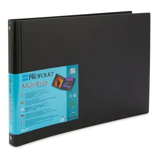 Itoya Art Profolio Multi-Ring Binder - 14" x 11", Black, Landscape {1}