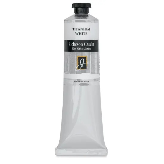 Richeson Casein Paint the Shiva Series - Titanium White, 150 ml tube {1}