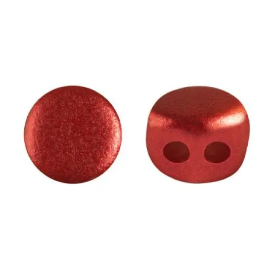 Kalos&reg; Par Puca&reg;, 2 Hole Bead, Red Metallic Matte, 10 grams {1}