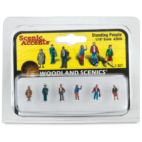 Woodland Scenics Model Scenery - Standing Scale People, Pkg of 6, 1/16" {2}