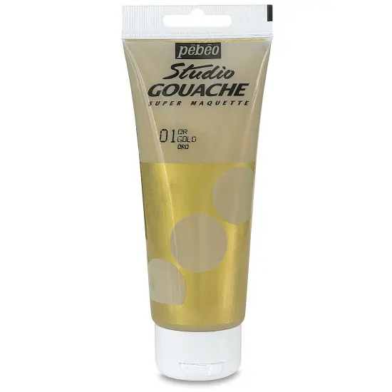 Pebeo Studio Gouache - Gold, 100 ml Tube {2}