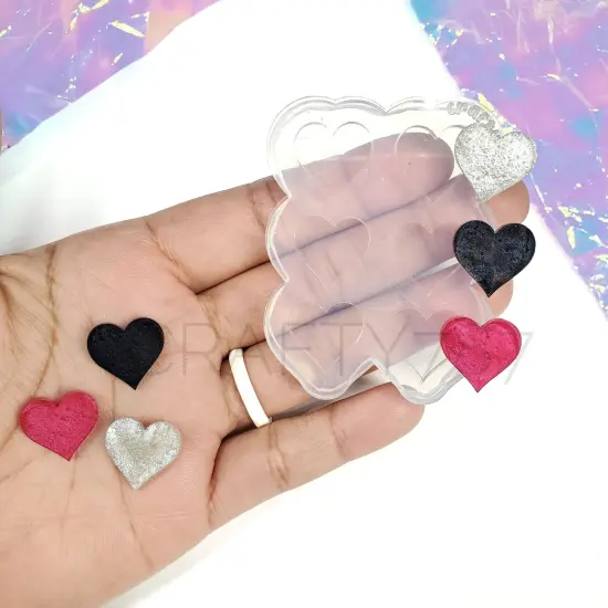 Heart Studs 3 Pairs Silicone Mold (A9) {1}