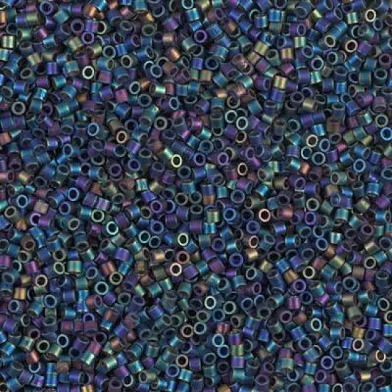 Miyuki Delica Bead 15/0, DBS0871, Matte Black AB {1}