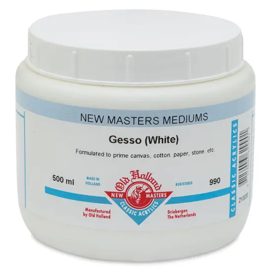 Old Holland New Masters Acrylic Gesso - White, 500 ml jar {1}