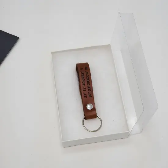 Blank Leather Keyrings 12 Pack &ndash; Pre-Cut Blanks with Hardware for Hot, Foil Stamping & Engraving Mahogany {3}