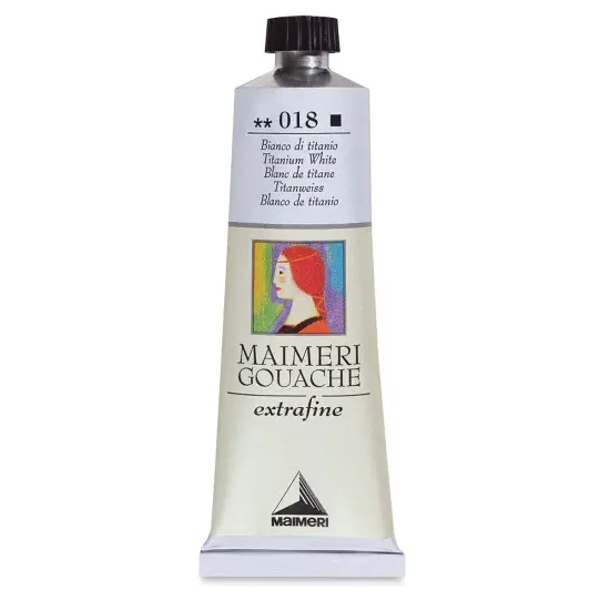 Maimeri Artist Gouache - Titanium White, 60 ml tube {2}
