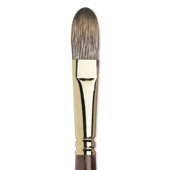 Winsor & Newton Monarch Mongoose Brush - Filbert, Long Handle, Size 14 {1}