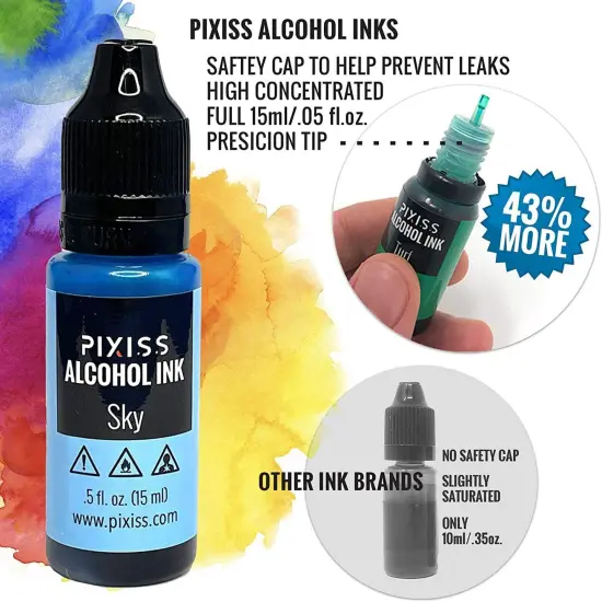 Pixiss Purples Alcohol Inks Set, 5 Highly Saturated Purple Alcohol Inks for Resin {4}