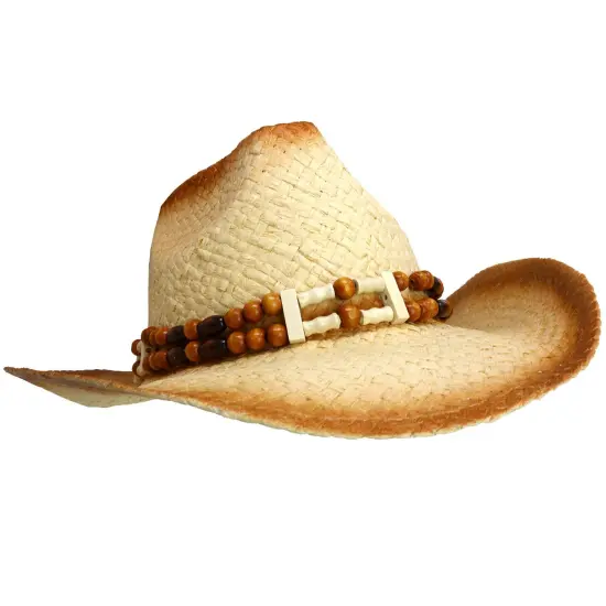 Western Straw Cowboy Hat - Straw Woven Cow Boy Hats Costume Accessories - 1 Piece {6}