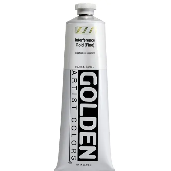 Golden Heavy Body Artist Acrylics - Interference Gold (Fine), 5 oz tube {2}