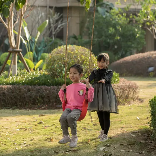 Outdoor Playground Kids Heavy Duty Swing Seat, EVA Belt Swing with Rope for All Ages Set of 2 Colors {3}