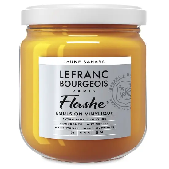 Lefranc & Bourgeois Flashe Vinyl Paint - Sahara Yellow, 400 ml jar {2}