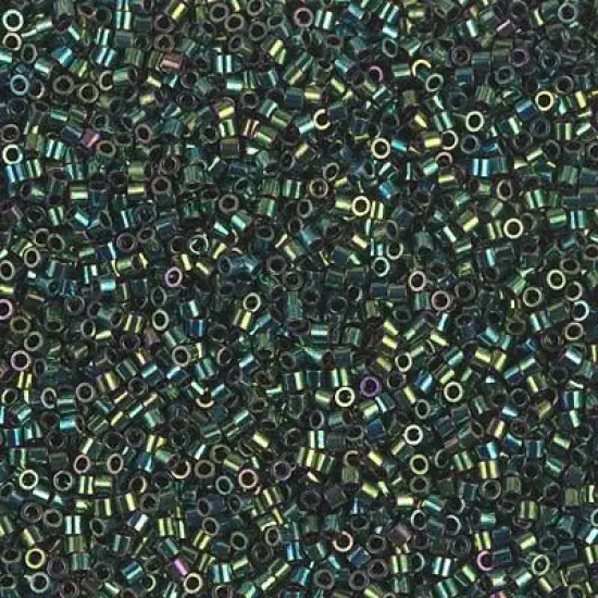 Miyuki Delica Bead 15/0, DBS0027, Metallic Dark Green Iris {1}