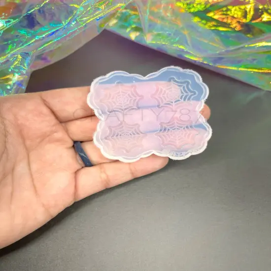 Spider Web Stud Earring Silicone Mold (A4) {3}