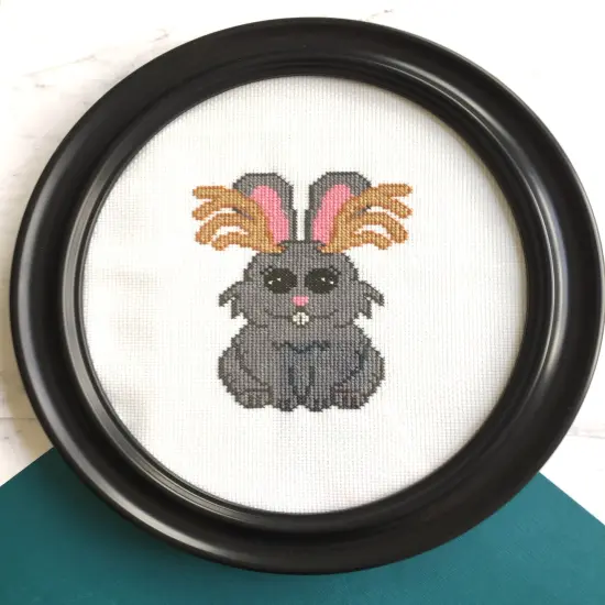 Jackalope Counted Cross Stitch DIY KIT Intermediate {2}