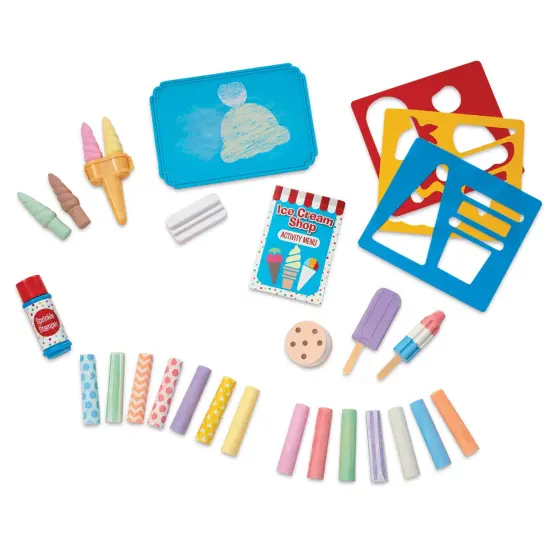 Melissa & Doug Ice Cream Shop Chalk Play Set {1}