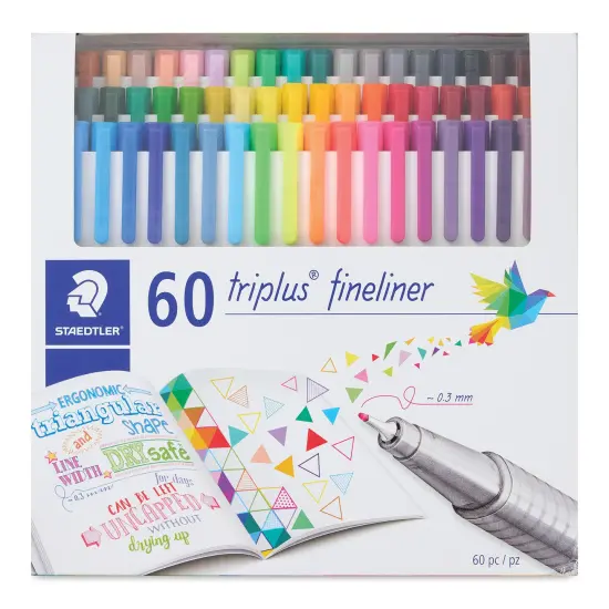 Staedtler Triplus Fineliner Pen - Assorted Colors, Set of 60 {1}