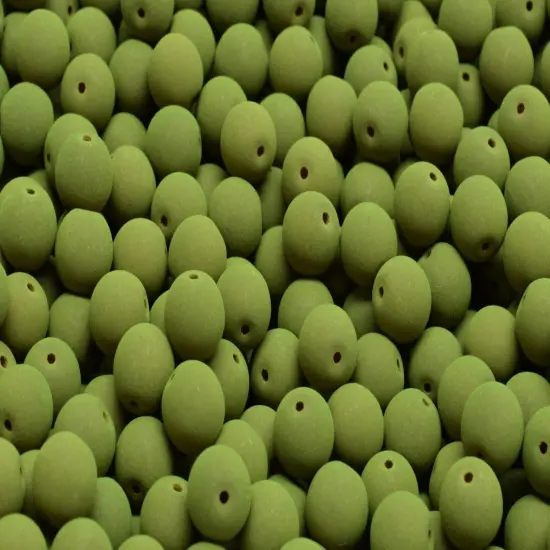 6mm Czech Round Druk Bead, Matte Velvet Lt Olive Green, 50 pcs {1}
