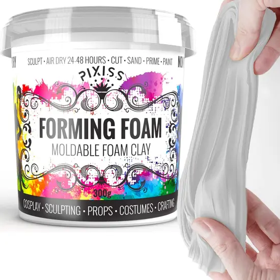 Pixiss Foam Clay Sculpting Foam for Cosplay 300 Gram White and 300 Gram Black {6}