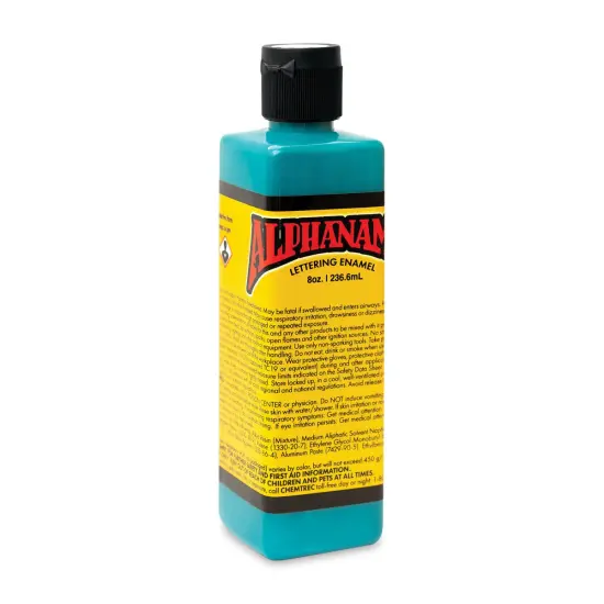 Alpha6 Alphanamel Lettering Enamel - Dark Teal, 236.6 ml, Bottle {1}