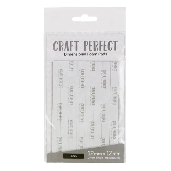 Craft Perfect Dimensional Foam Pads 12mmX12mm-Black {1}