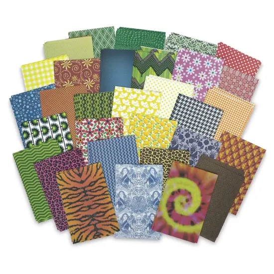 Roylco All Kinds of Fabric Paper - 5-1/2" x 8-1/2", 200 Sheets {1}