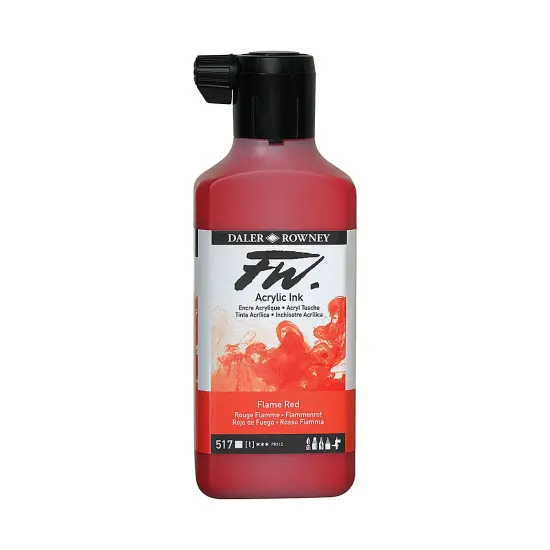 Daler-Rowney FW Acrylic Water-Resistant Artists Ink - 6 oz, Flame Red {1}