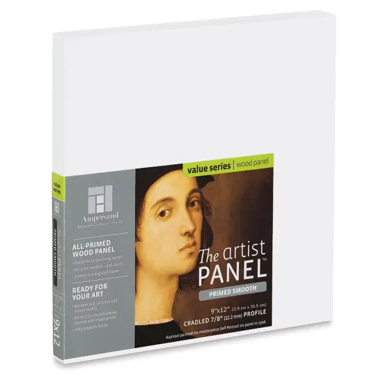 Ampersand Value Series Artist Panel - Smooth, 9" x 12", 7/8" Cradle {1}