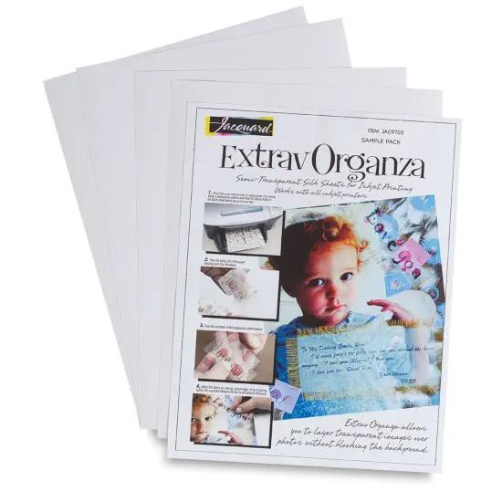 Jacquard ExtravOrganza Digital Textile Pack - 8.5" x 11" Sheets, Pkg of 5 {1}