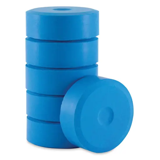 Richeson Tempera Cakes - Fluorescent Blue, Pkg of 6, Small {1}