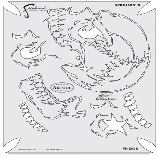 Iwata Artool Freehand Template - Return of Skull Master Screamin' II {1}