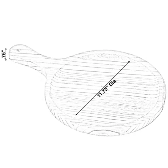 Wooden Round Shape Serving Tray Display Platter {5}