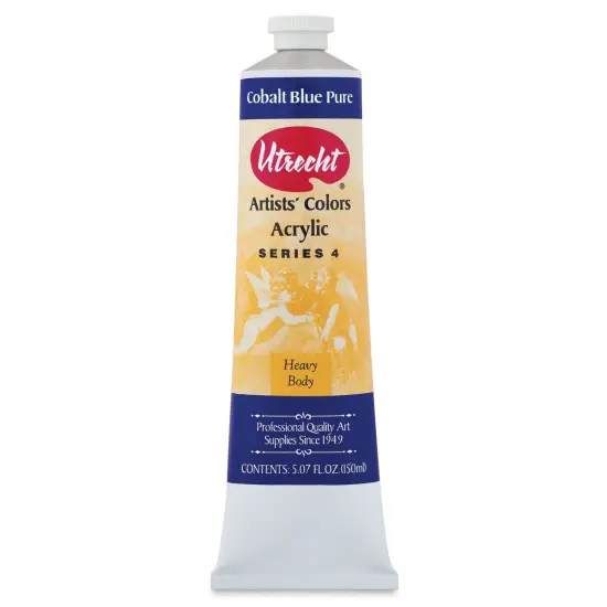 Utrecht Artists' Acrylic Paint - Cobalt Blue Pure, 5 oz tube {1}