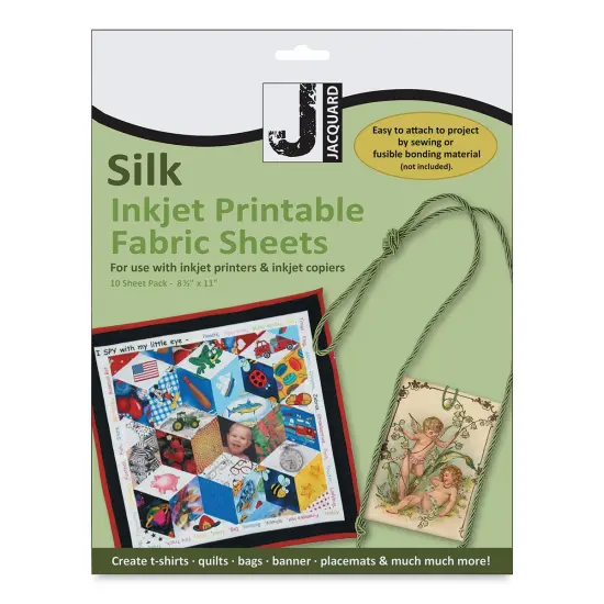 Jacquard Inkjet Fabric - 8-1/2" x 11", Silk, Pkg of 10 {2}