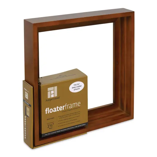 Ampersand Floaterframe - Bold, Walnut, 10" x 10", 1-1/2" {1}