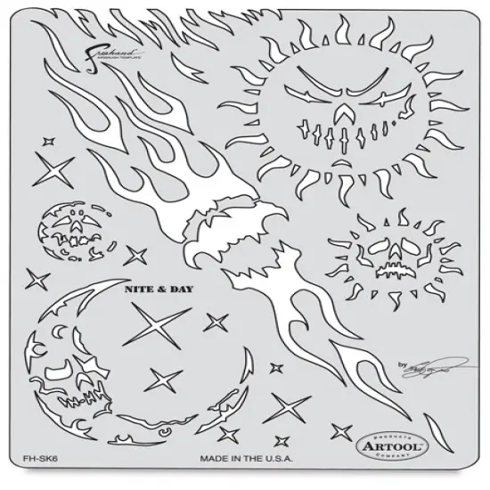 Iwata Artool Freehand Template - Son of Skull Master Nite & Day {1}