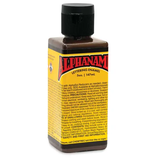 Alpha6 Alphanamel Lettering Enamel - Medium Brown, 147 ml, Bottle {1}