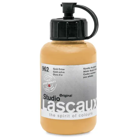 Lascaux Studio Acrylics - Gold Ochre, 85 ml bottle {1}