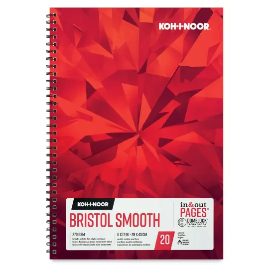 Koh-I-Noor Bristol Pad - Smooth, 17" x 11", 20 Sheets {1}