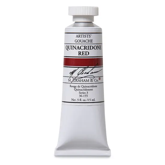 M. Graham Artists' Gouache - Quinacridone Red, 15 ml tube {2}
