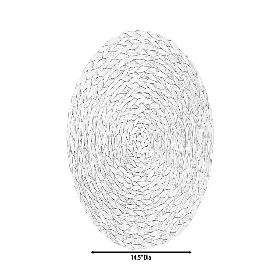 15" Decorative Weave Water Hyacinth Round Mat Charger Plates for Dining Table {4}