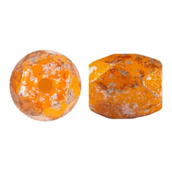 Baros Par Puca&reg; Czech glass bead, Frost Tangerine Tweedy, 10 grams {1}