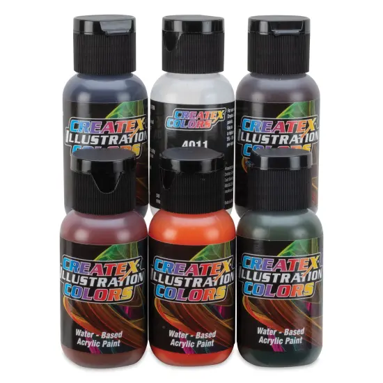 Createx Illustration Colors - Secondary Colors, Set of 6, 1 oz {2}