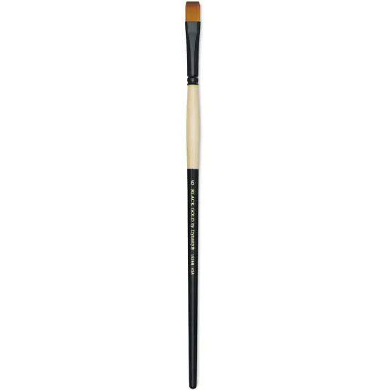 Dynasty Black Gold Brush - Bright, Long Handle, Size 6 {1}