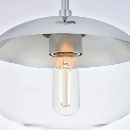 Eclipse 1 Light Chrome Pendant With Clear Glass {6}