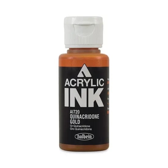 Holbein Acrylic Ink - Quinacridone Gold, 30 ml {1}
